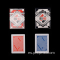 Cartas de juego de plástico de impresión personalizadas de doble mazo